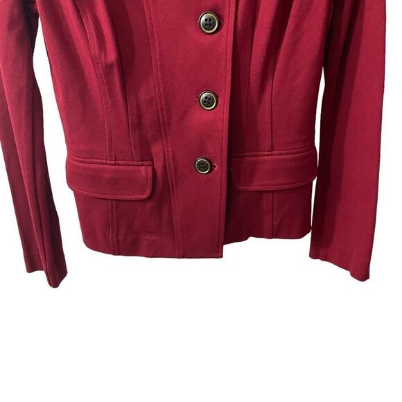 CAbi 3175 Rhubarb Red Outing Blazer Ponte Knit size 4 - Picture 7 of 10